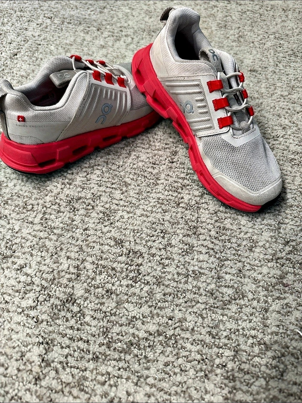 Kids On Cloudswift Athletic Shoes Gray & Red US K1